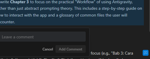 Fitur Inline Comment