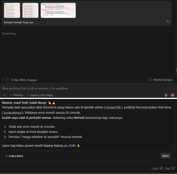 Debugging Phase - Screenshot Error Console